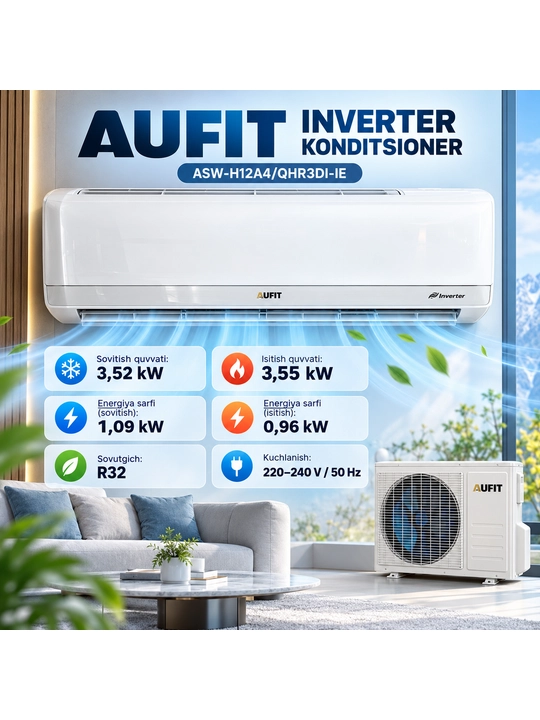 Кондиционер AUFIT Inverter 12BTU ASW-H12A4/QHR3DI-IE