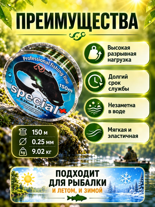 Baliq ovlash uchun monofilament leskalar — mustahkam va chidamli baliqchilik ipi