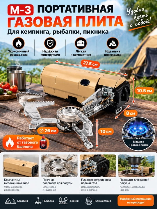 Ko‘chma shlangli ko‘chma turistik gaz gorelkasi
