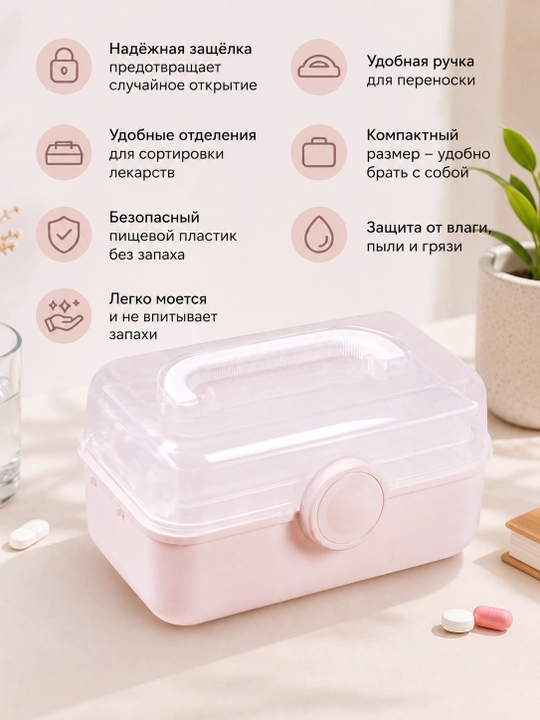 Органайзер для аптечки, коробка для хранения лекарств