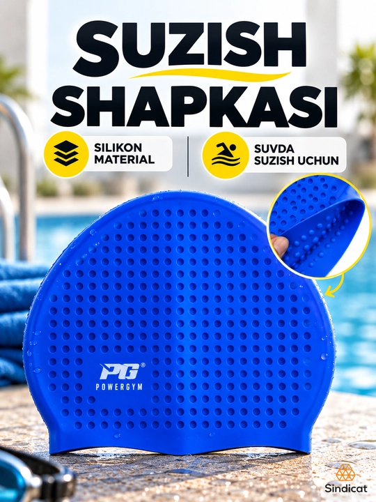 Suzish shapkasi silikon, basseyn va sport mashg‘ulotlari uchun - 