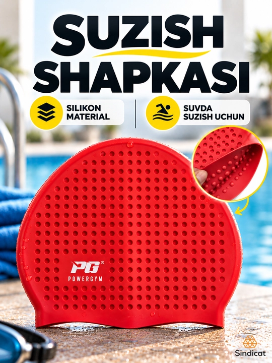 Suzish shapkasi silikon, basseyn va sport mashg‘ulotlari uchun - 