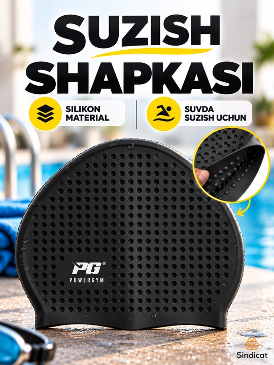 Suzish shapkasi silikon, basseyn va sport mashg‘ulotlari uchun - 