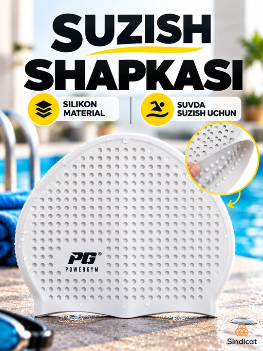 Suzish shapkasi silikon, basseyn va sport mashg‘ulotlari uchun - 