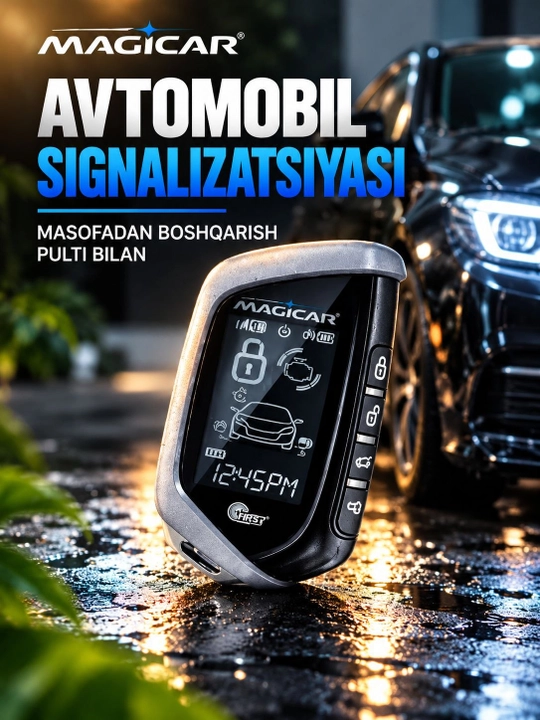 Avtomobil signalizatsiyasi Dominator Magicar, masofadan boshqarish pulti bilan, D908S - 