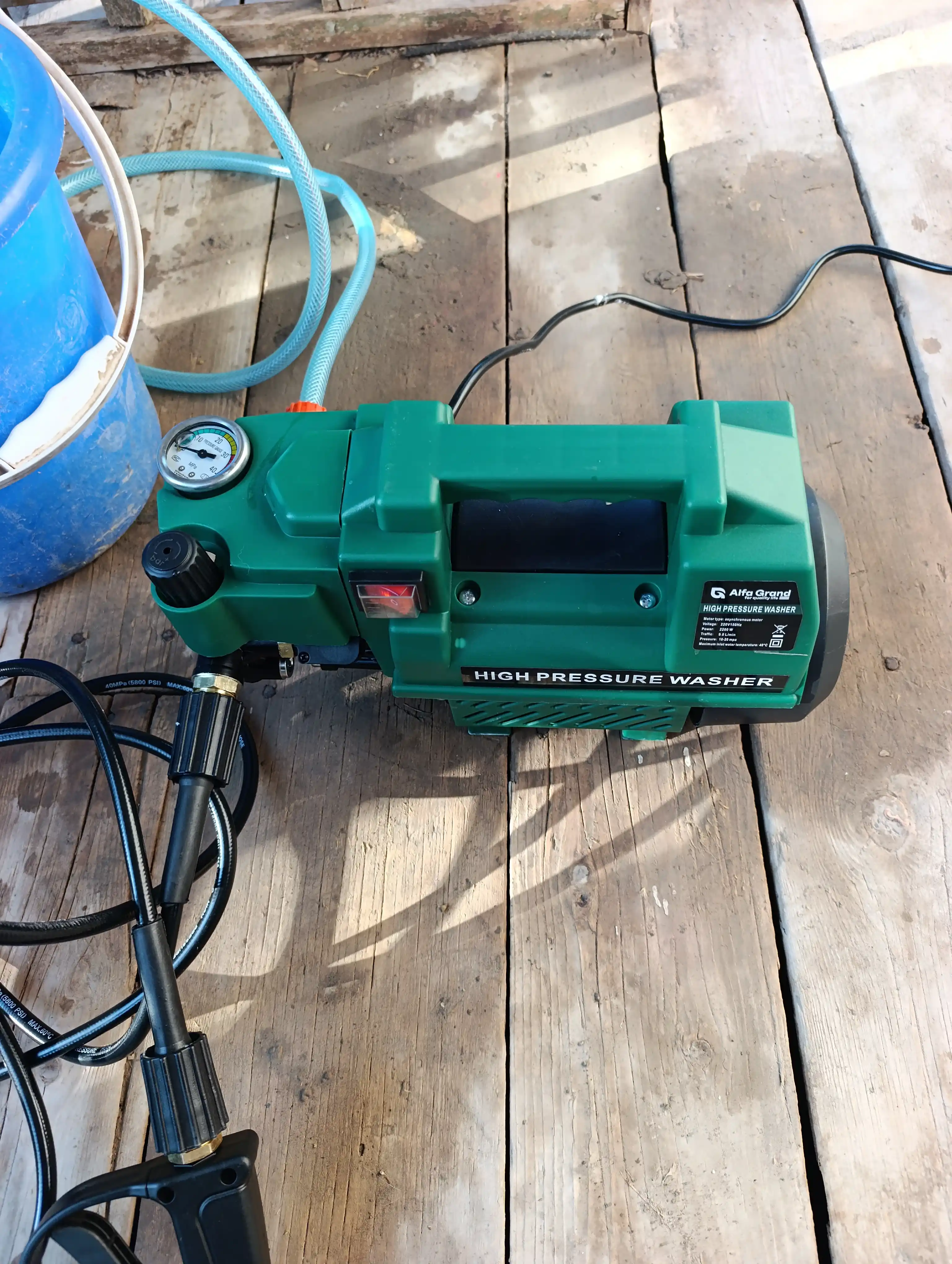 Alfa Karcher yuqori bosimli mashina, avtomobil yuvish moslamasi, 2200W - avtomobil yuvish qurilmasi