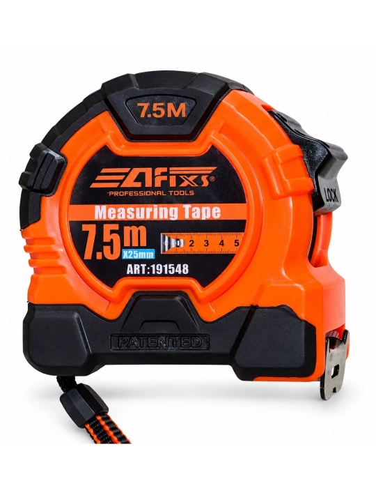 AFIXS professional qurilish o‘lchov ruletkasi 3 m 5 m 7,5 m 10 m