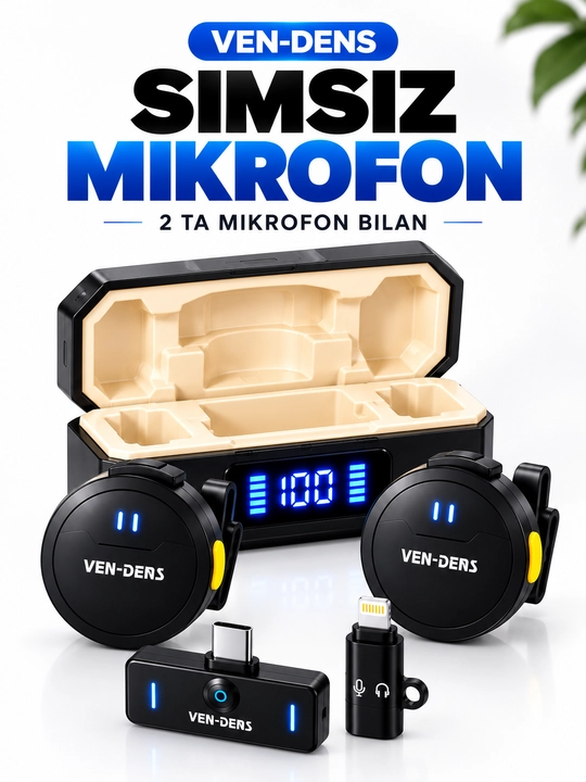 Mikrafon, mikrofon, mini mikrafon, simsiz mikrofon, petlichka, iphone va android uchun,anc - 