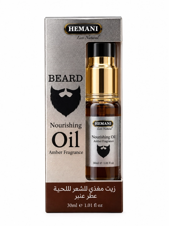 HEMANI Beard Nourishing Oil — Питательное масло для бороды с ароматом янтаря, 30 мл