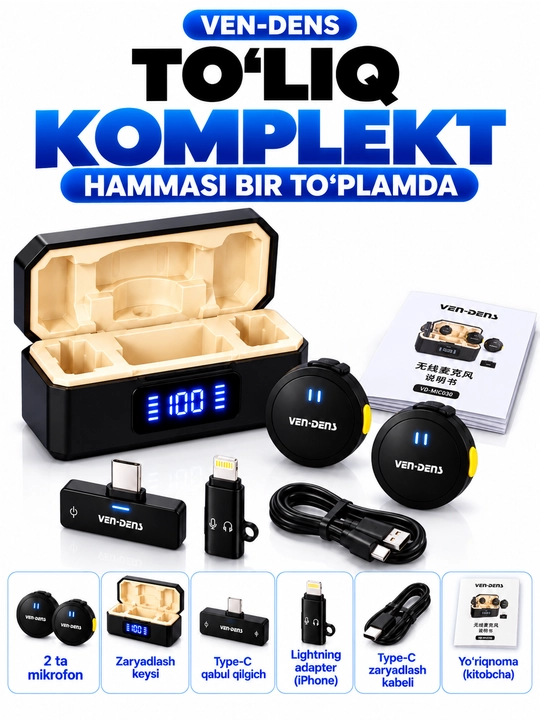Mikrafon, mikrofon, mini mikrafon, simsiz mikrofon, petlichka, iphone va android uchun,anc