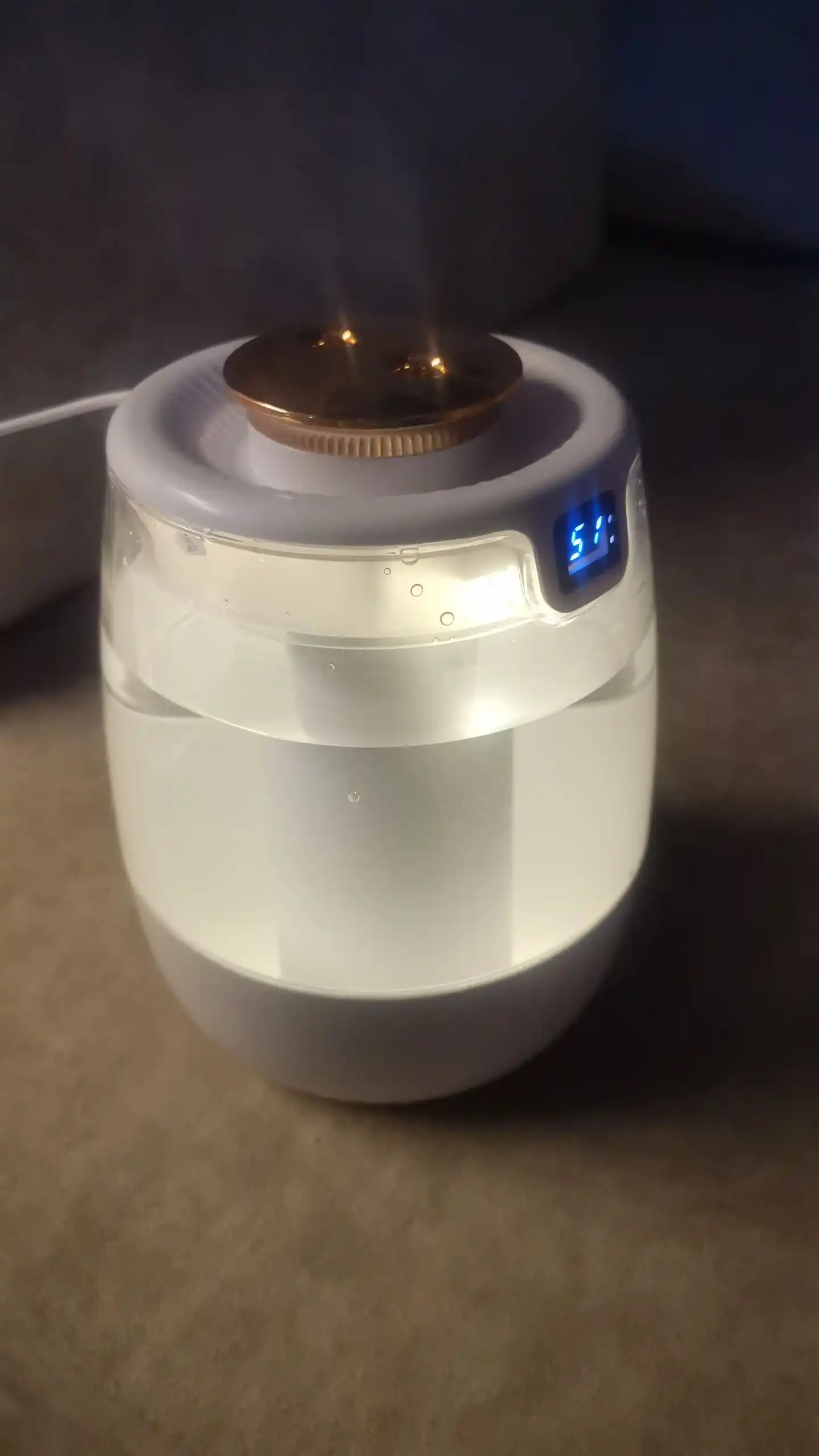 Uy va ofis uchun Bliss Home ultratovushli havo namlagichi, tungi chiroq, 2 litrli aromadiffuzor