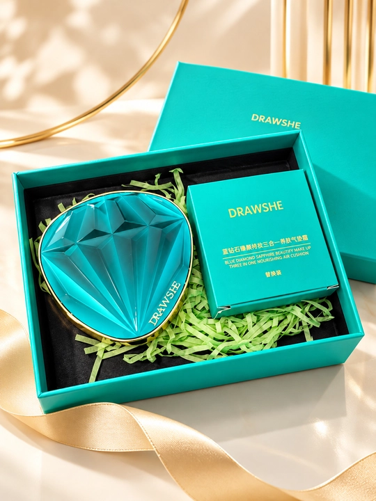 DRAWSHE 3 в 1 — Тональный крем-кушон для лица Blue Diamond - 