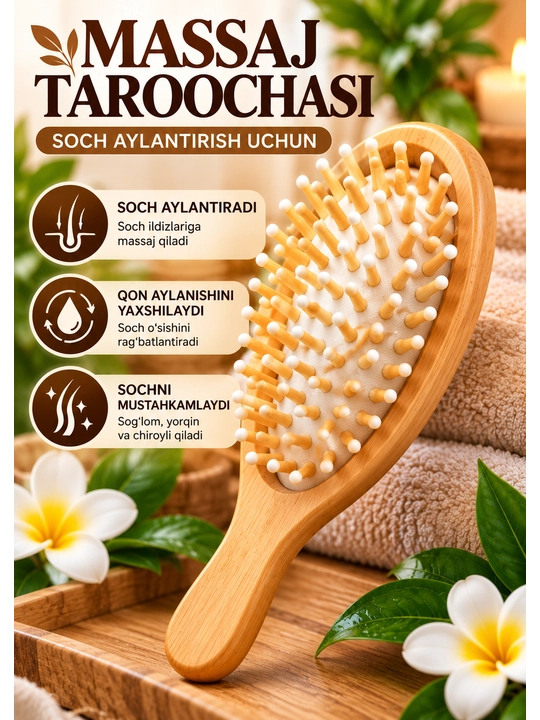 Uy, hammom va sauna uchun ixcham SPA-to'plami, uy va sovg'a uchun: taroq, mochalka, tosh