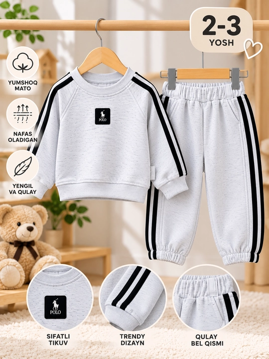 Детский спортивный костюм POLO для мальчика, двойка кофта и штаны, 2-3 года