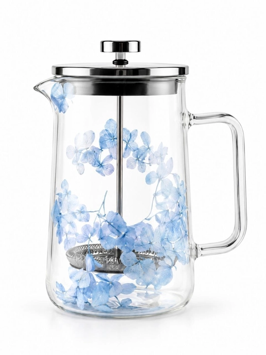 Gulli shisha choynak French Press 1000 ml, metall filtrli