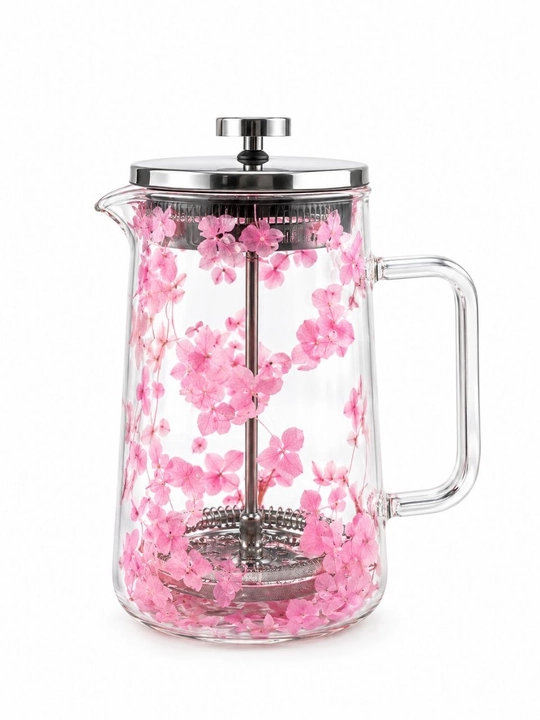 Gulli shisha choynak French Press 1000 ml, metall filtrli