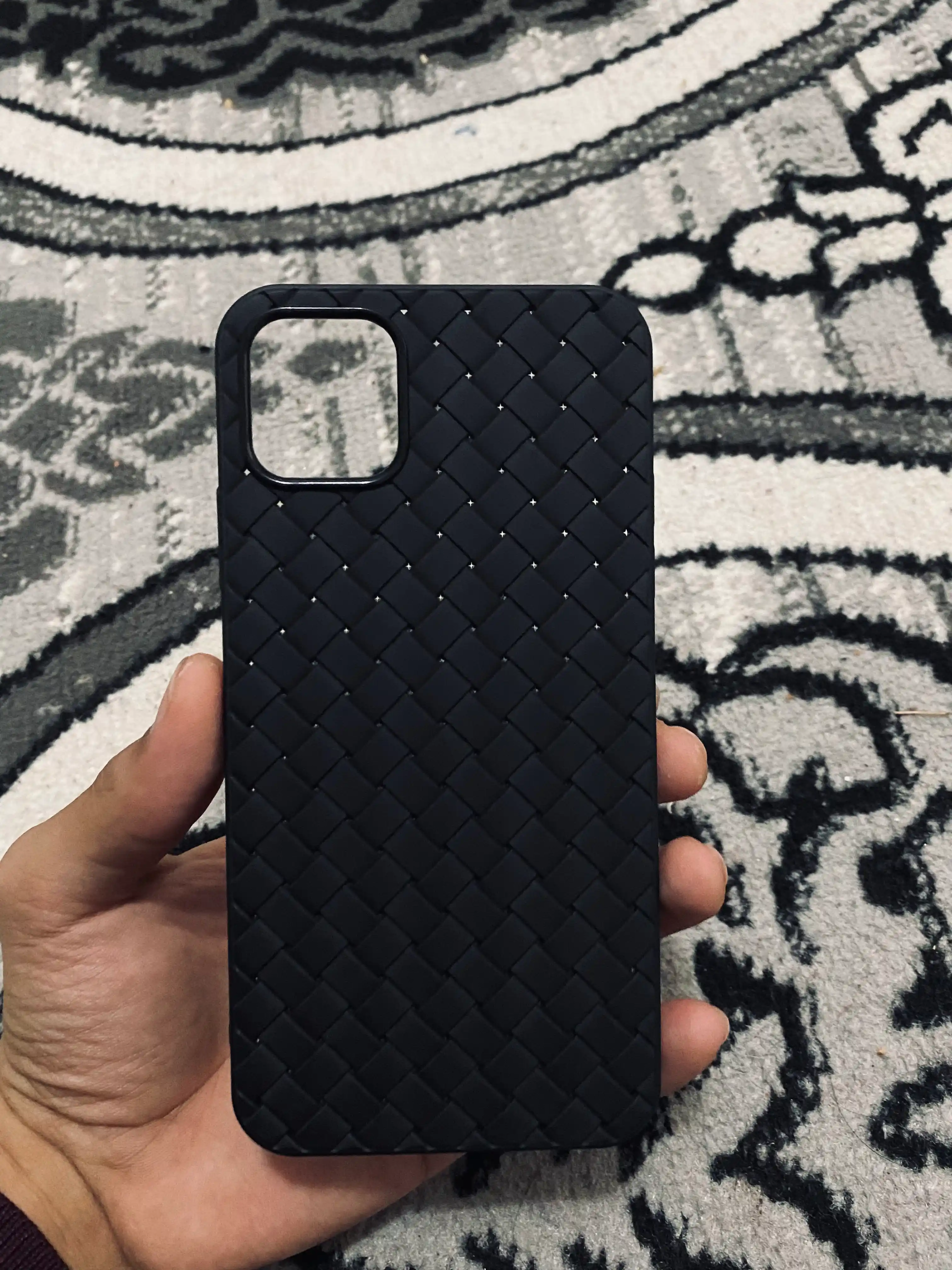 Плетеный чехол для iPhone, от XS до 16 Pro Max, защита камеры, стильный аксессуар