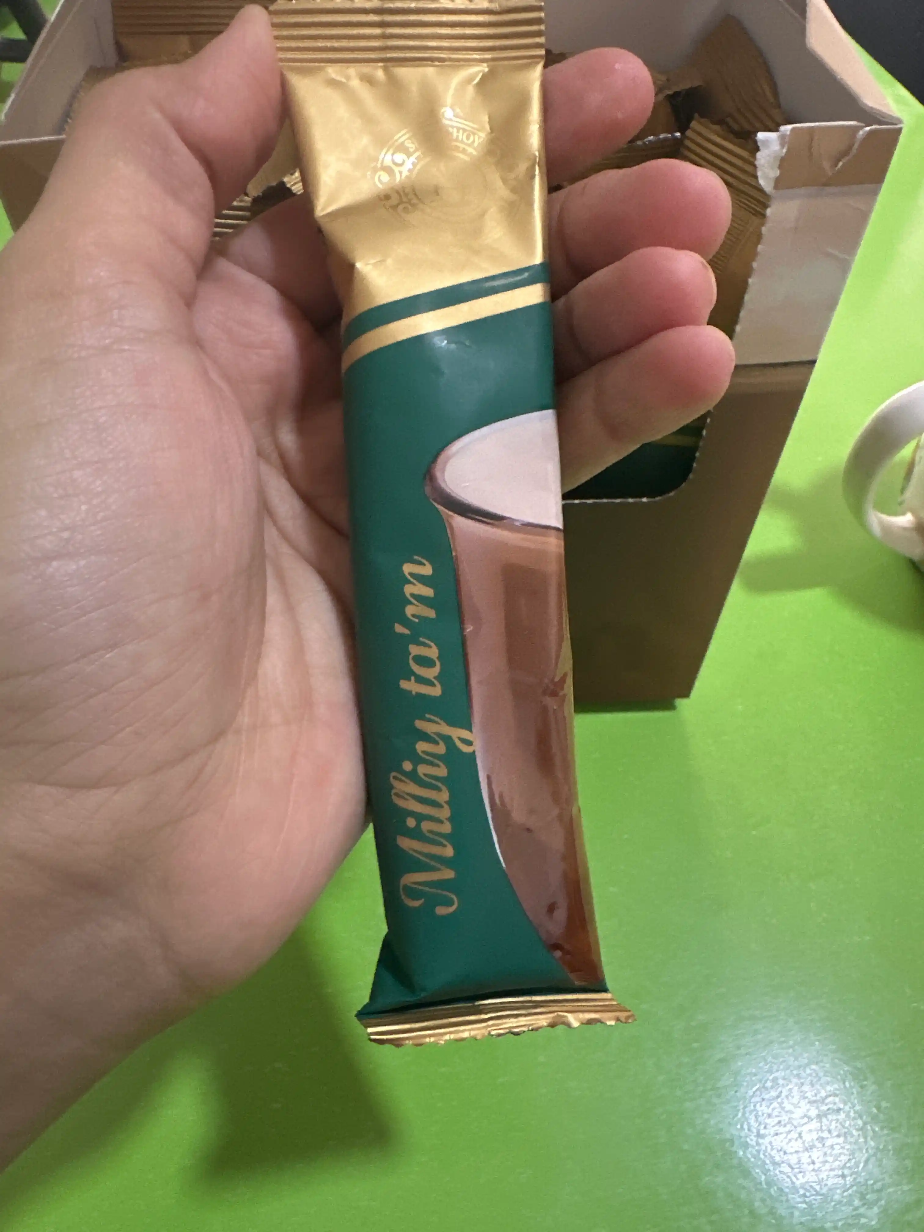 Shirchoy sutli choy, tez tayyorlanadigan qaymoqli ta’mli Halol portsiyalangan 20ta paketik