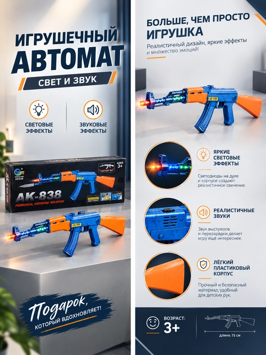 Детский игрушечный автомат на орбизах Glock M416 AK47 MP5  стреляет гелевыми пулями