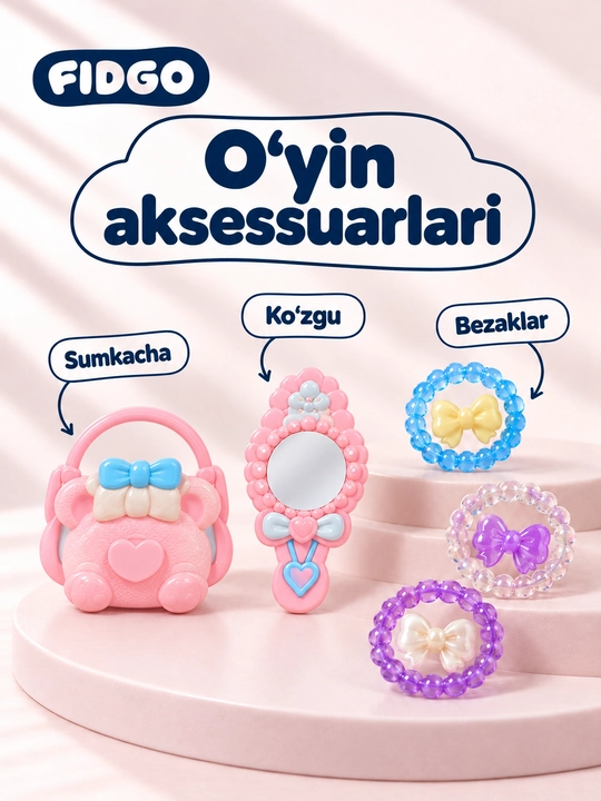 FIDGO qo‘g‘irchoqlari, liboslar va aksessuarlar bilan o‘yin to‘plamlari