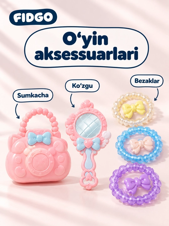 FIDGO qo‘g‘irchoqlari, liboslar va aksessuarlar bilan o‘yin to‘plamlari