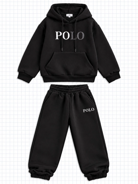 O‘g‘il bolalar uchun POLO sport kostyumi, hudili va shimli komplekt