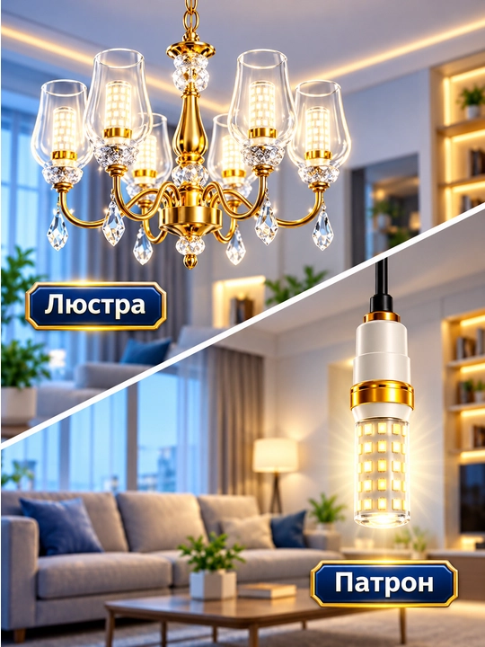 LED yorugʻlik lampasi E14 16 Vt, 3 ta yoritish rejimi (iliq / neytral / sovuq)
