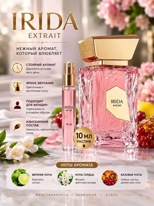 Atir French Avenue IRIDA, Aether Extrait uniseks atir, probnik duxi BAA, arabiston parfyum