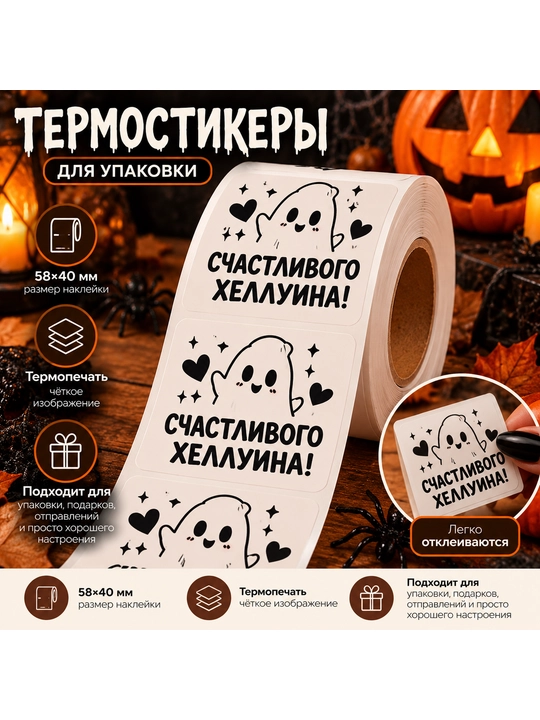 Самоклеящиеся наклейки Готика / Хэллоуин 58×40 мм тематический набор Hallowen - 