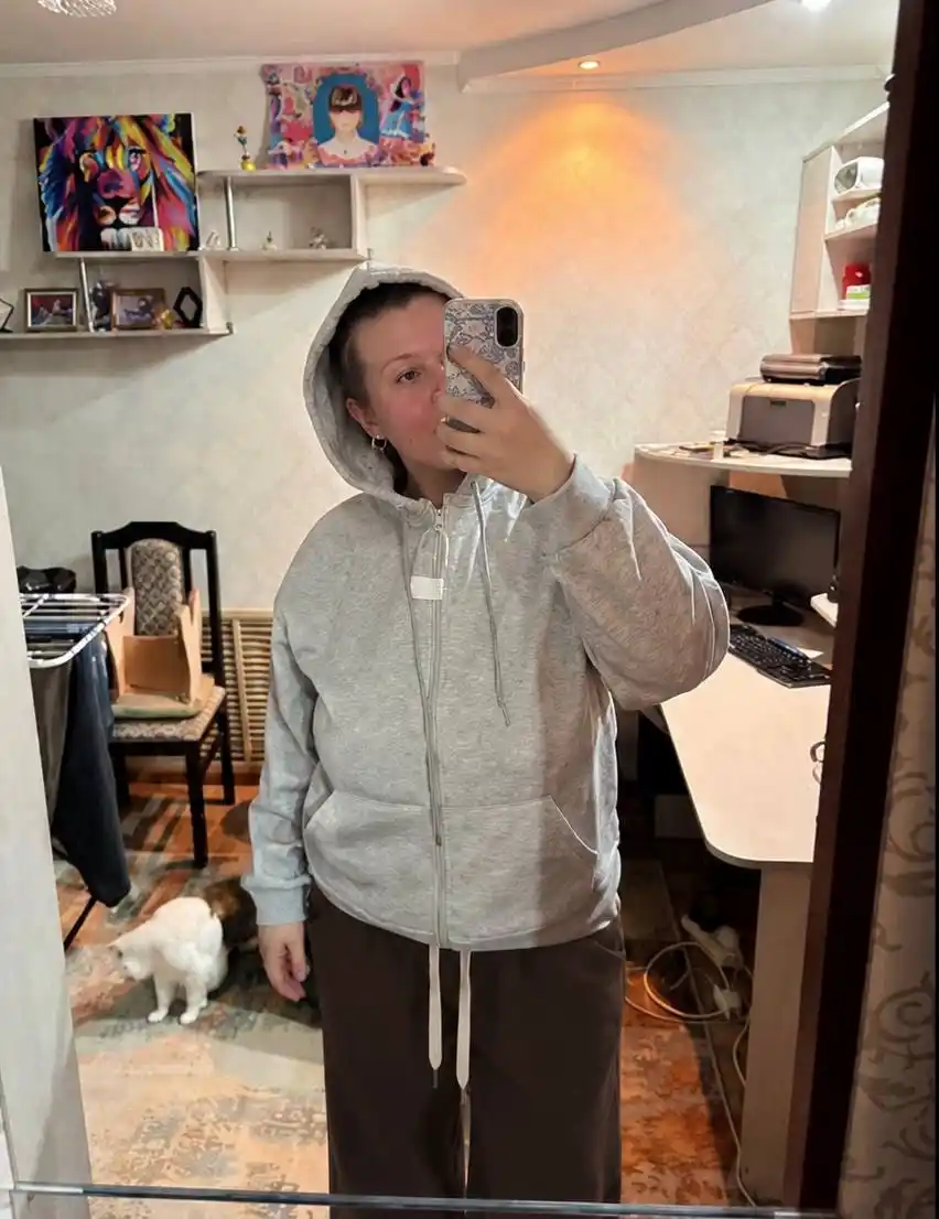 Paxta matoli ayollar sport shimlari, katta o‘lchamda, Y2K uslubida, M-3XL