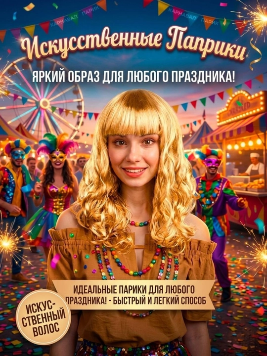 Karnaval parik, bayramga - 