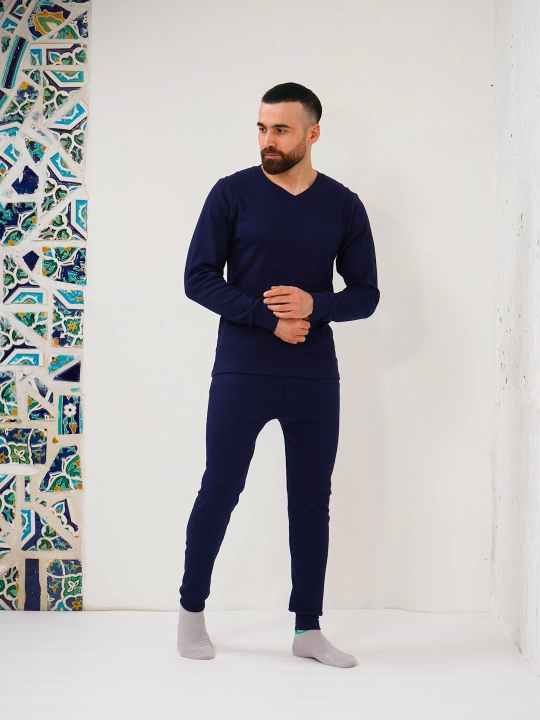 Erkaklar uchun belyu, issiq ichki kiyim to‘plami, 100% paxta, bezmachos, yumshoq, qulay