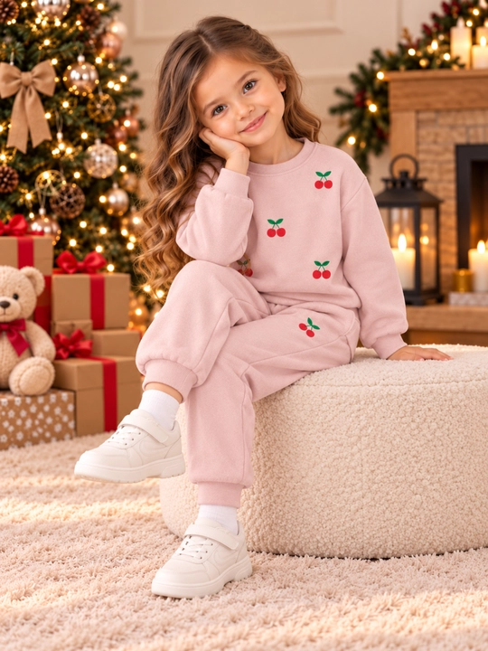 Костюм для девочки розовый кашемировый теплый двойка 4-5-6 лет