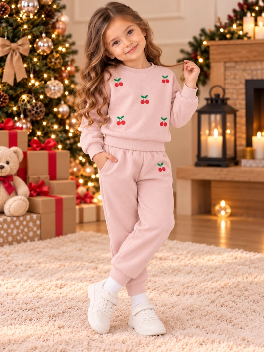 Костюм для девочки розовый кашемировый теплый двойка 4-5-6 лет