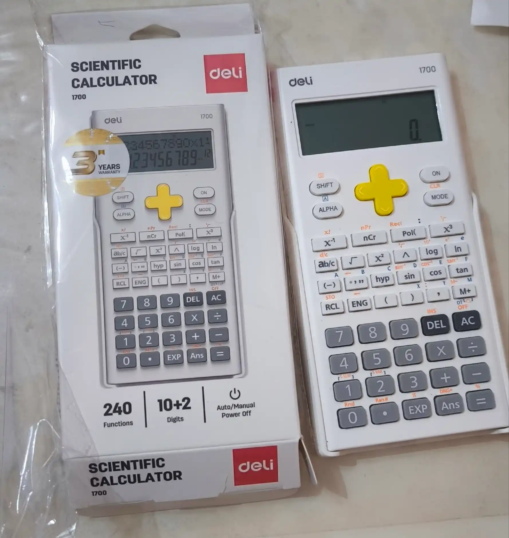 Ilmiy kalkulyator Deli E1700, 240 funksiya, 10+2 xonali