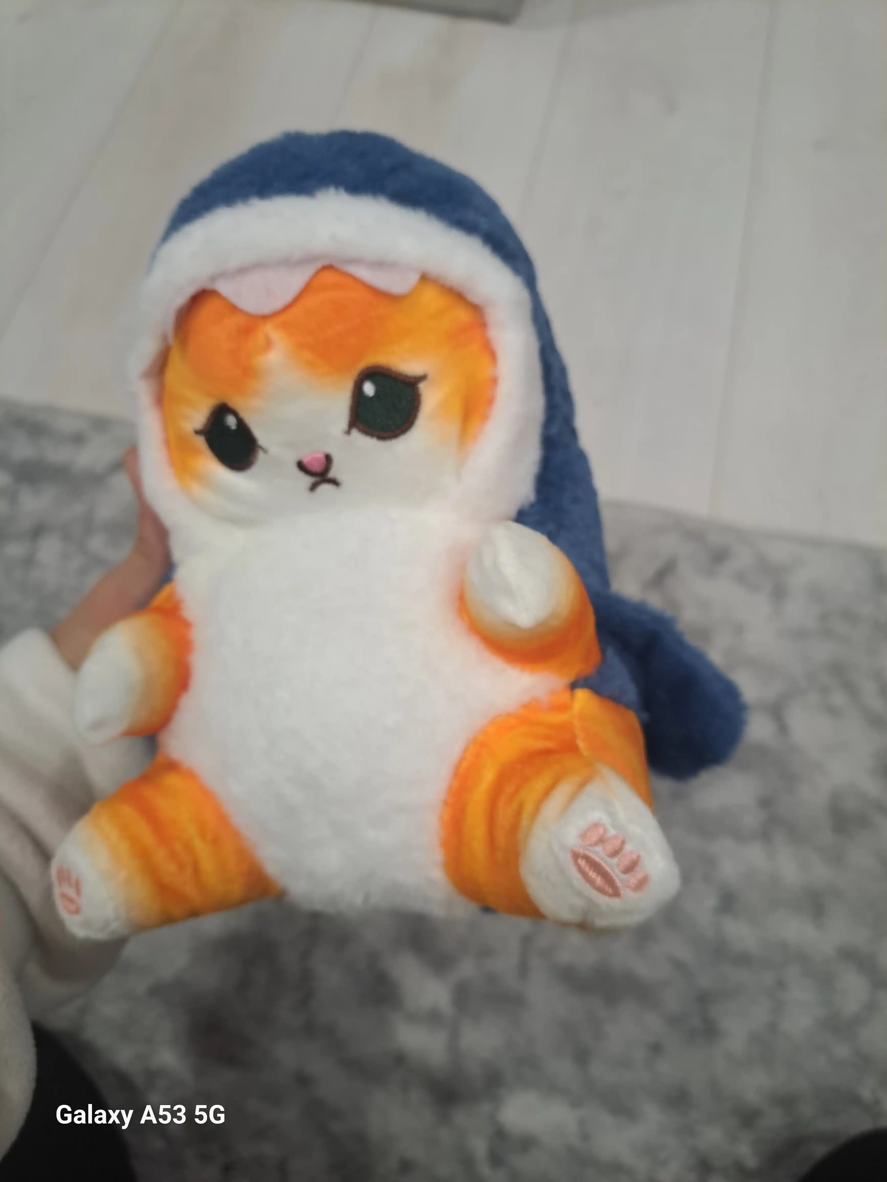 Мягкая игрушка кот акула плюшевый