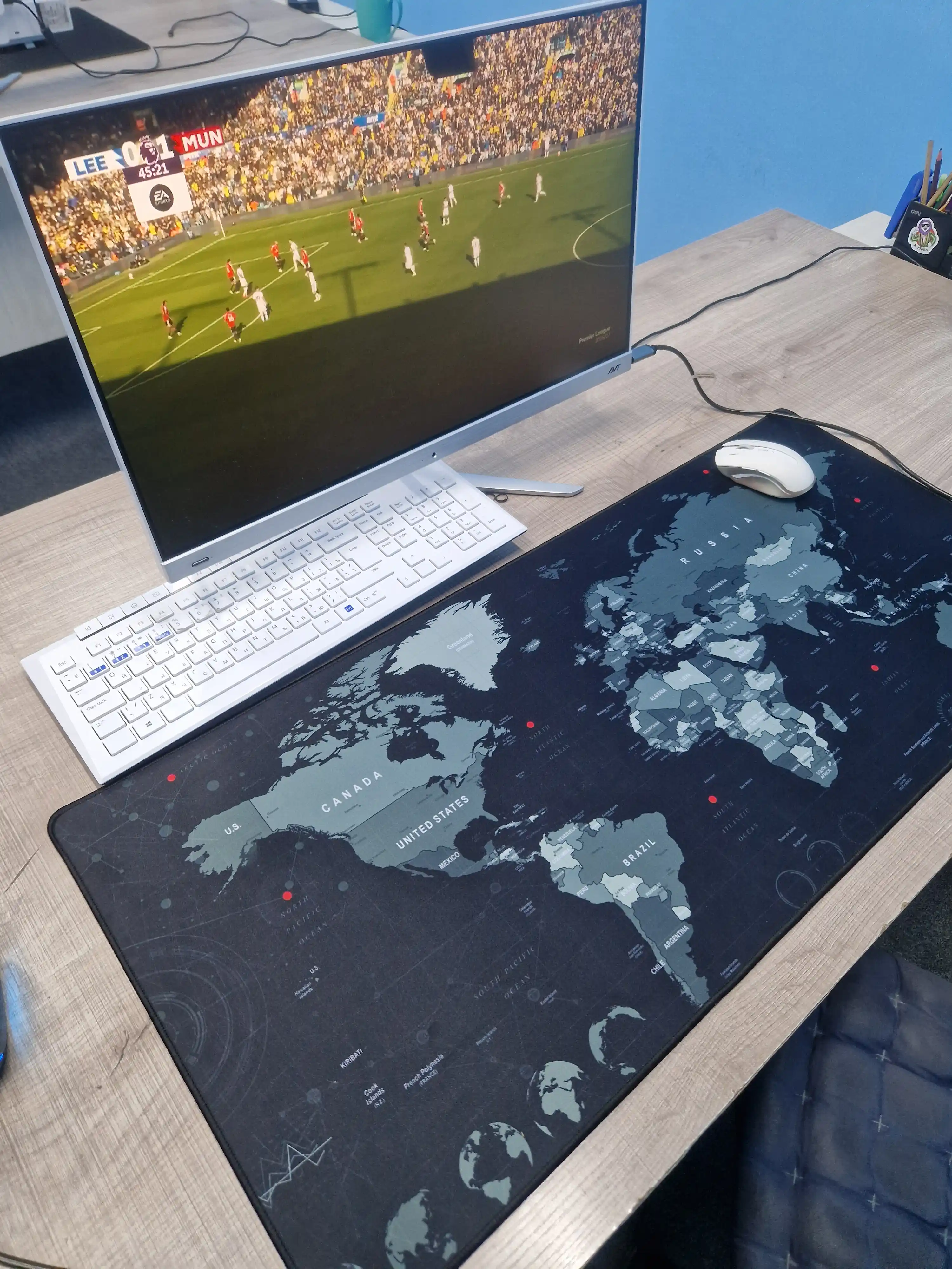 Игровой - офисный коврик для мыши, большой mouse pad, размер 90 × 40 × 3