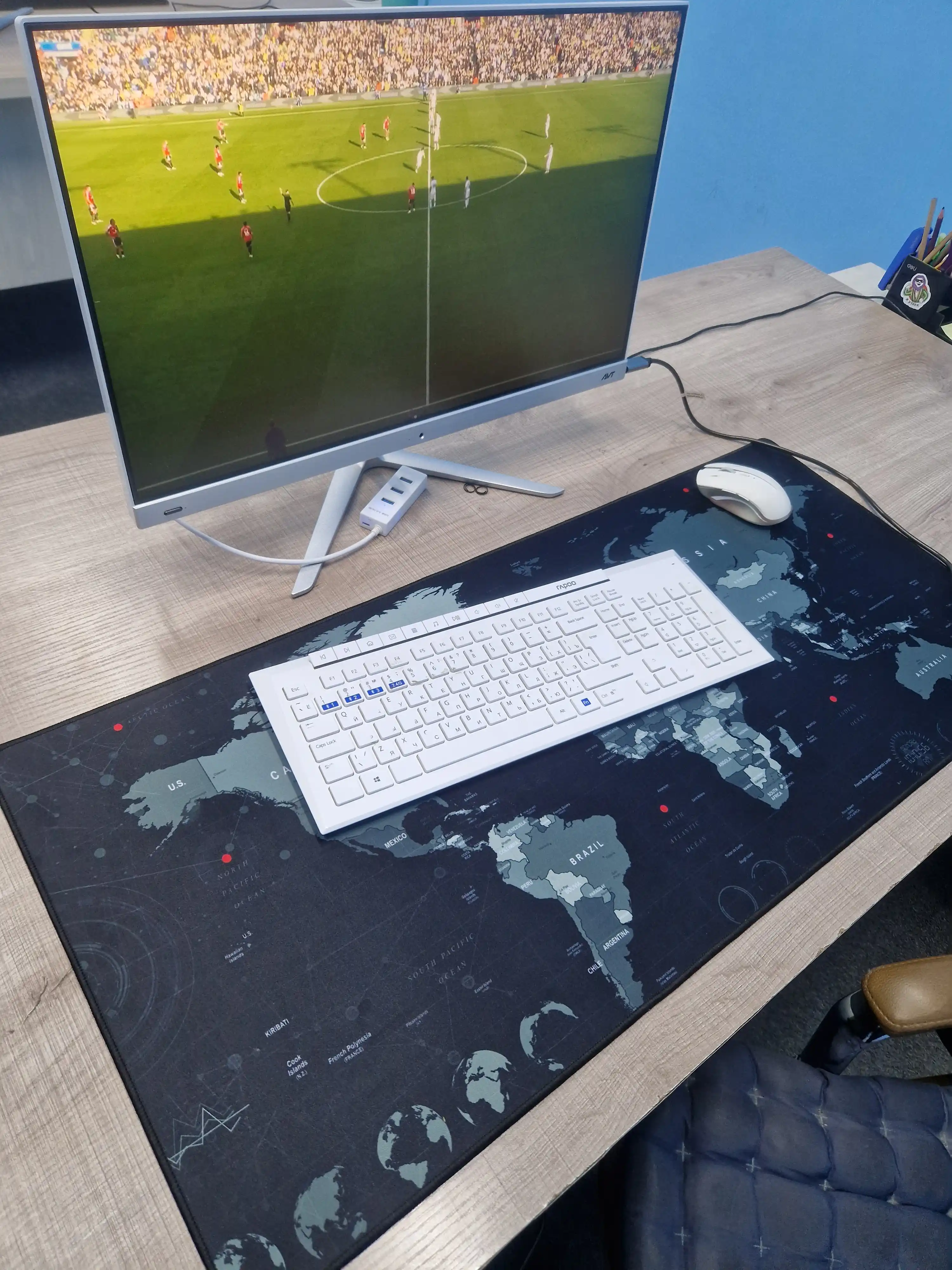 Игровой - офисный коврик для мыши, большой mouse pad, размер 90 × 40 × 3