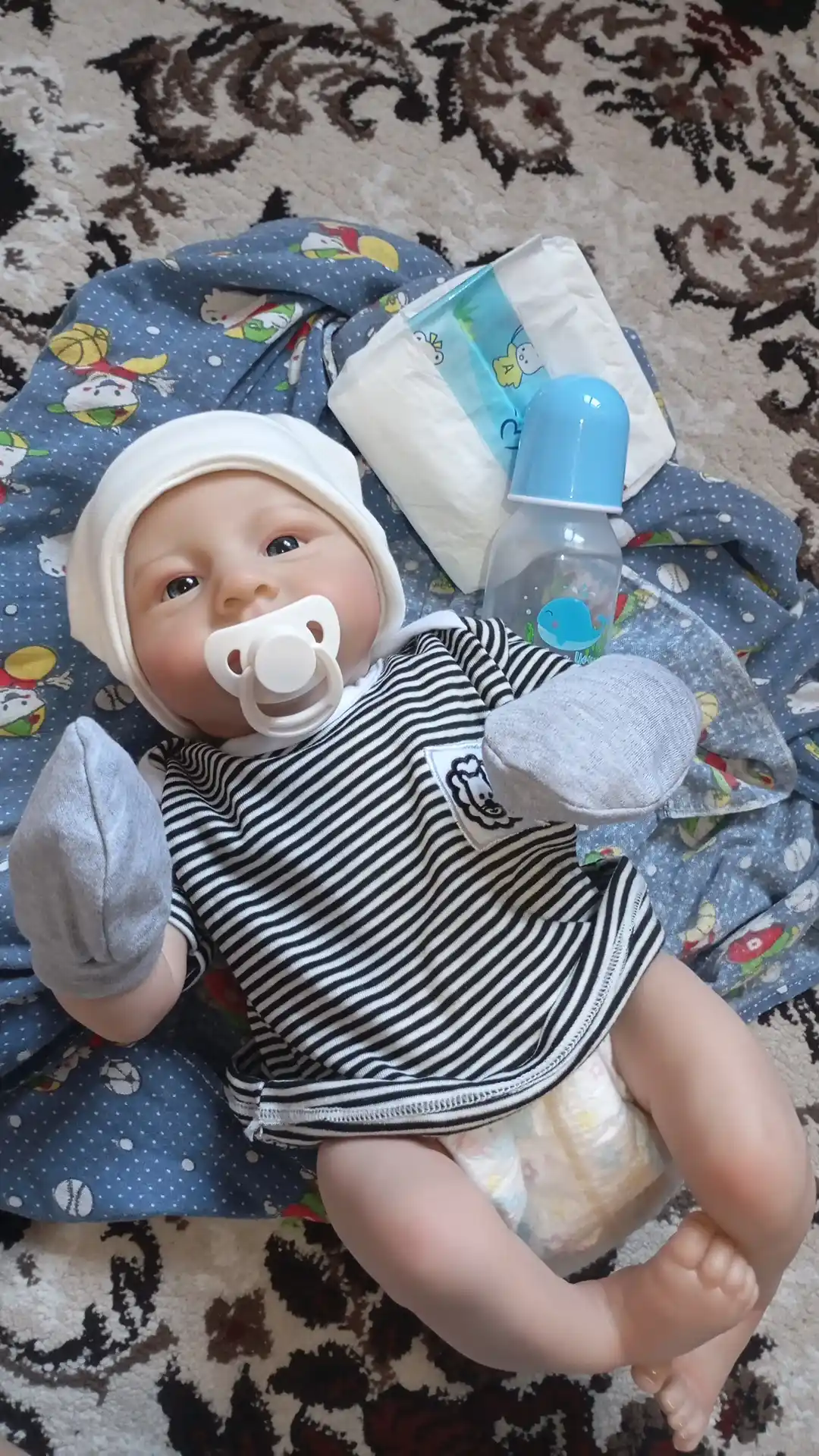 Realisrik reborn Qo'g'irchoq,48 sm,3D teriga ega realistik chaqaloq qo'g'irchog'i