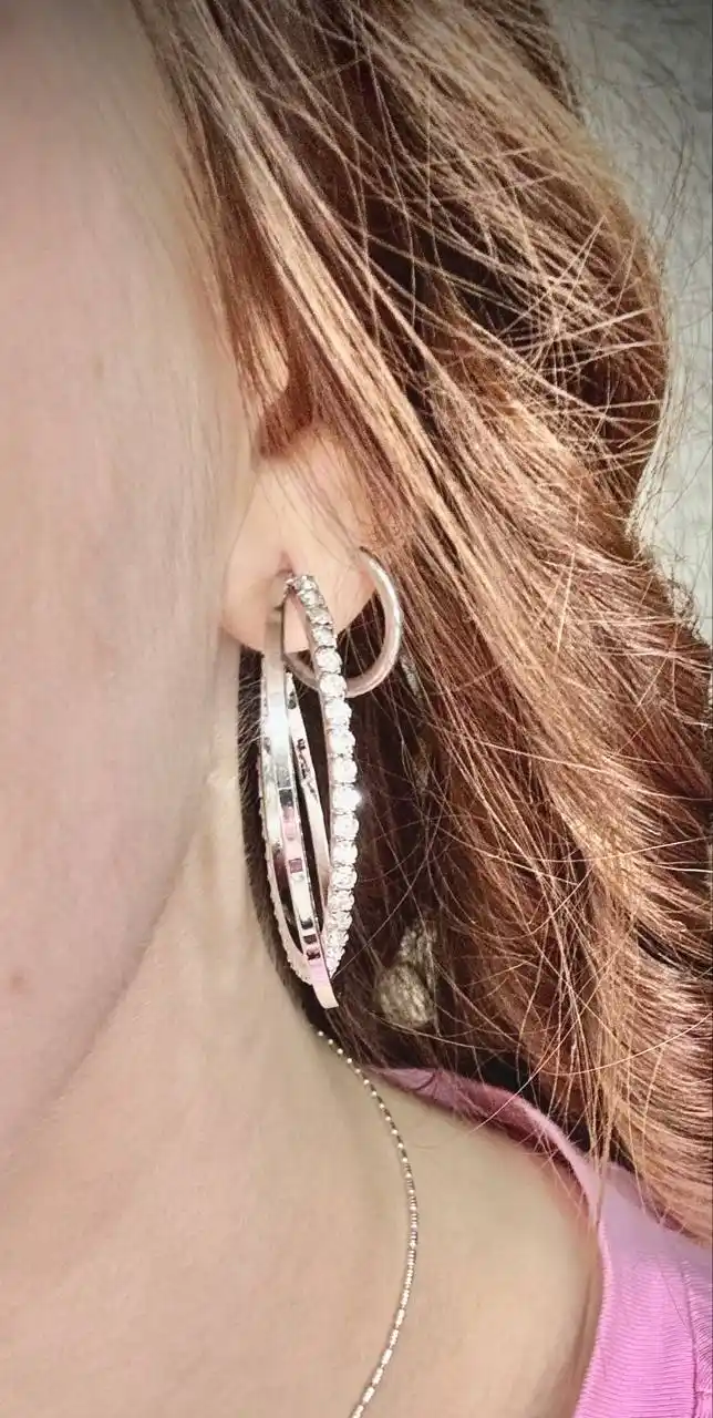 Серьги женские кольца и геометрические, бижутерия на каждый день и для праздника