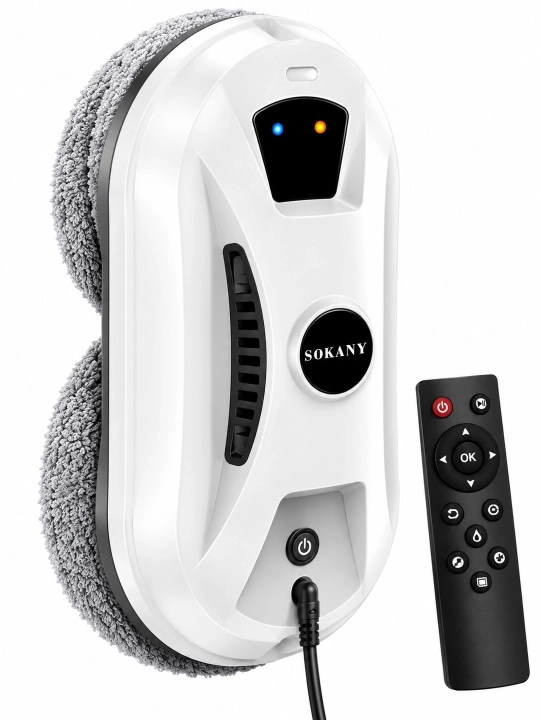 Oyna tozalovchi robot SOKANY SK-13080, avtomatik deraza yuvgich, 180 W, 5600 Pa, pultli - 