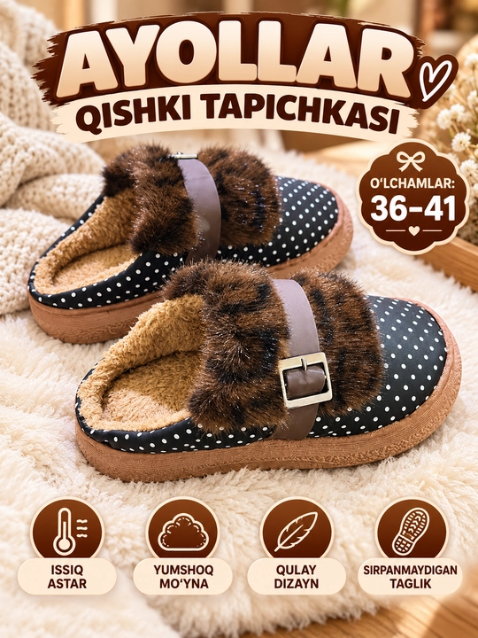 Женские зимние тапочки с мехом 36 41 - 