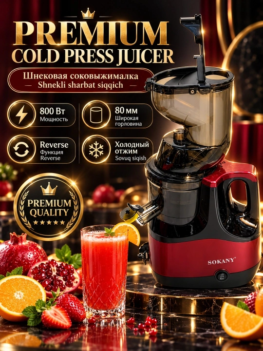 SK-01005 shnek sharbat chiqargich 800W sovuq press katta yuk