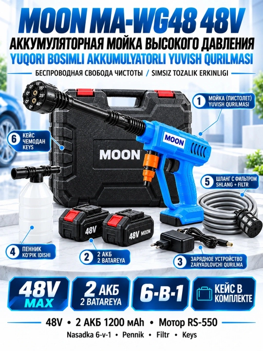 Мойка высокого давления, карчер, автомойка 48V