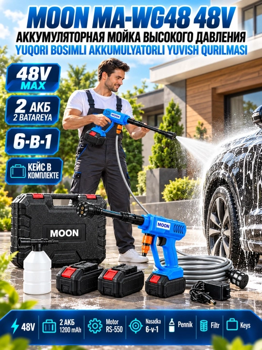 Мойка высокого давления, карчер, автомойка 48V