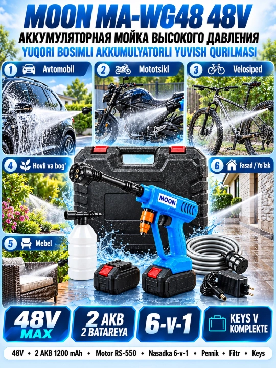Мойка высокого давления, карчер, автомойка 48V