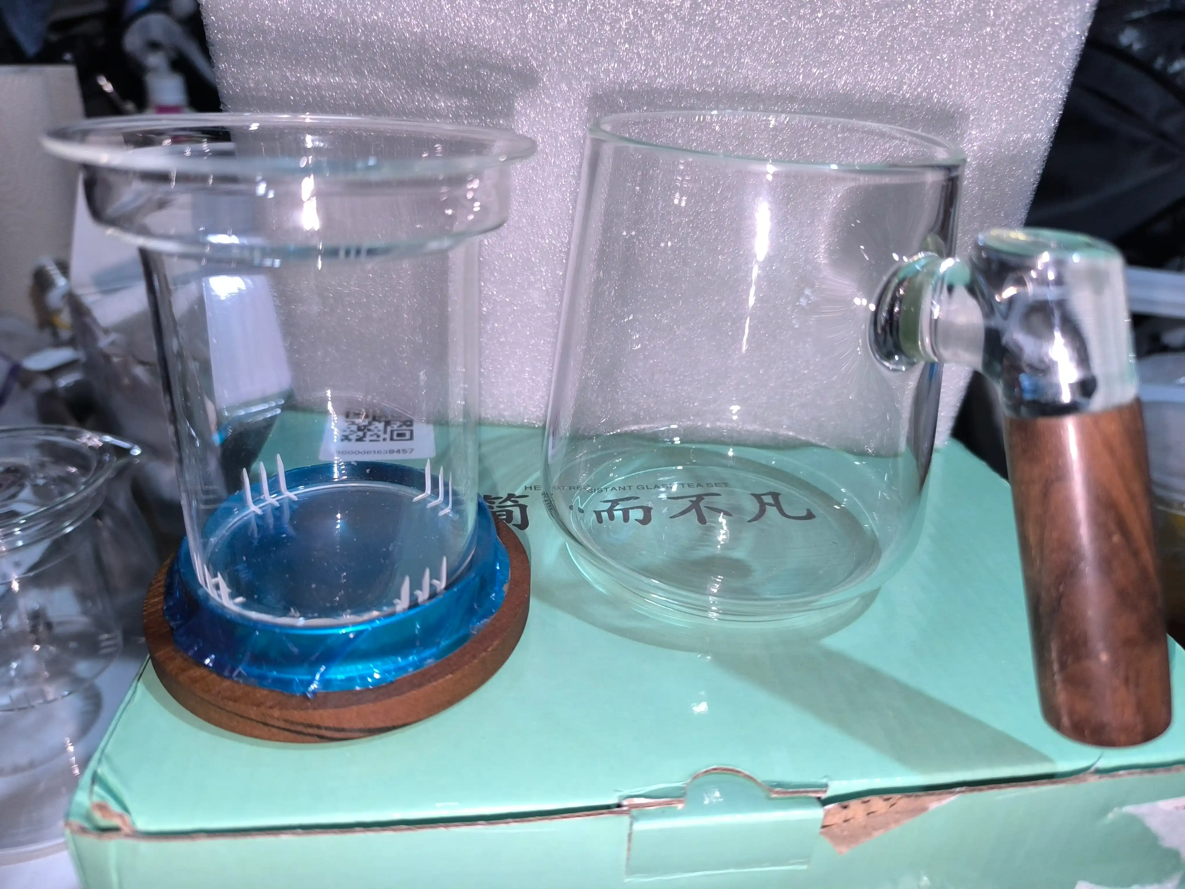 Choy damlash uchun krujka, qopqoq va filtr-damlagich bilan 500 ml