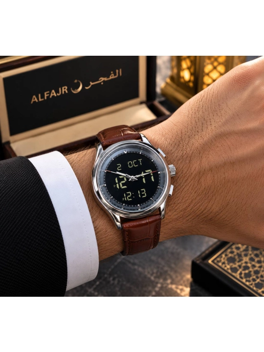 Мужские наручные часы ALFAJR — классический дизайн и электронный дисплей