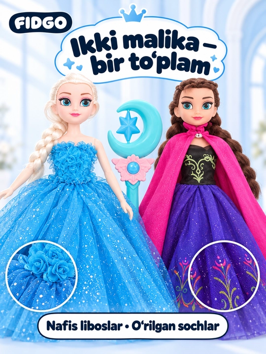 FIDGO qo‘g‘irchoqlari, liboslar va aksessuarlar bilan o‘yin to‘plamlari