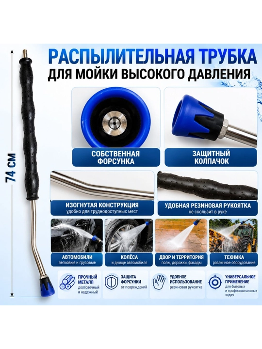 Насадка для мойки высокого давления, струйная трубка с форсункой